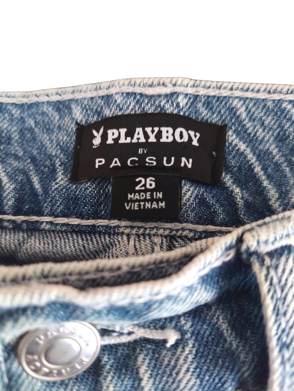 PLAYBOY X Pacsun Light Blue Wide-Leg Jeans - Picture 3 of 5